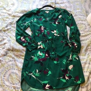 Green shift dress
